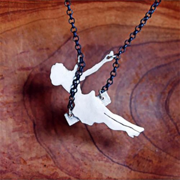**ABRIANA* Gymnast Girl Swingset Statement Necklace - Picture 4 of 5